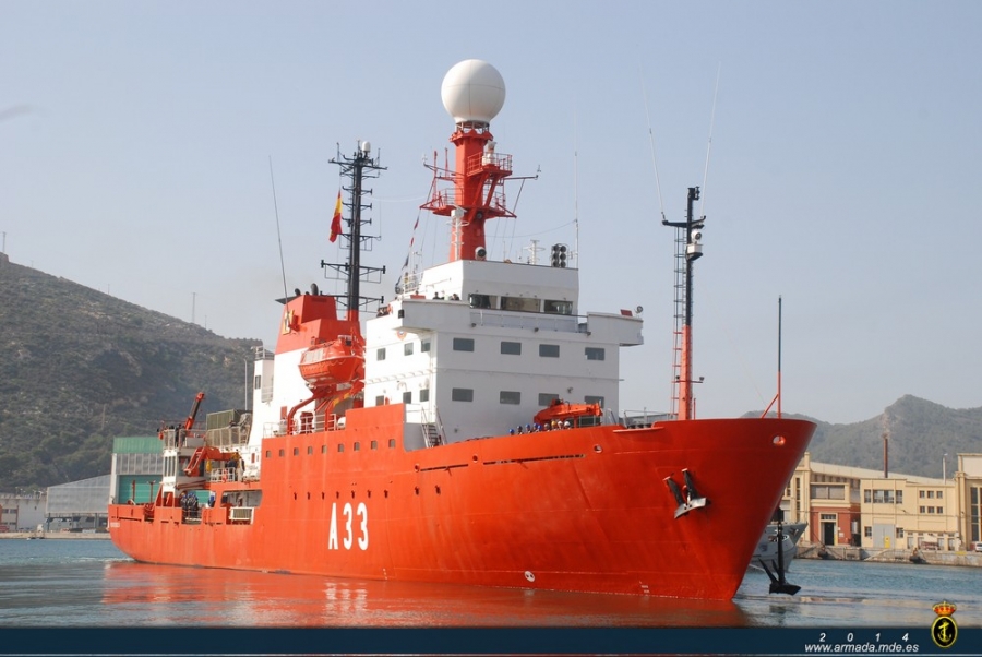 El B.I.O. Hespérides zarpa para iniciar la XXVIII Campaña Antártica Española